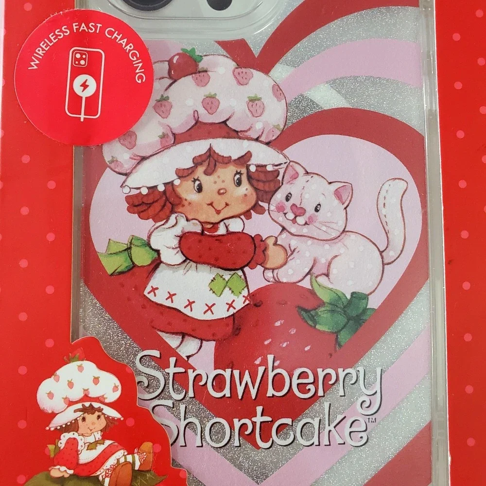 NEW Strawberry Shortcake & Cat Custard IPhone 13 Pro Max & 14 Pro Max Phone Case